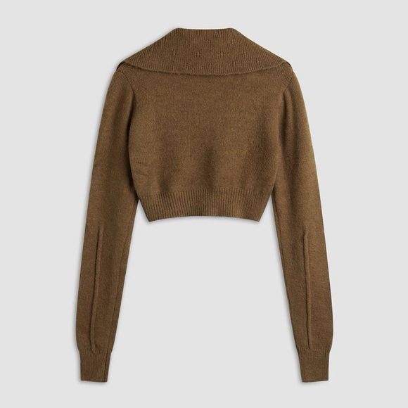 Commense CROPPED CARDIGAN WITH COLLAR - Picture 3 of 3